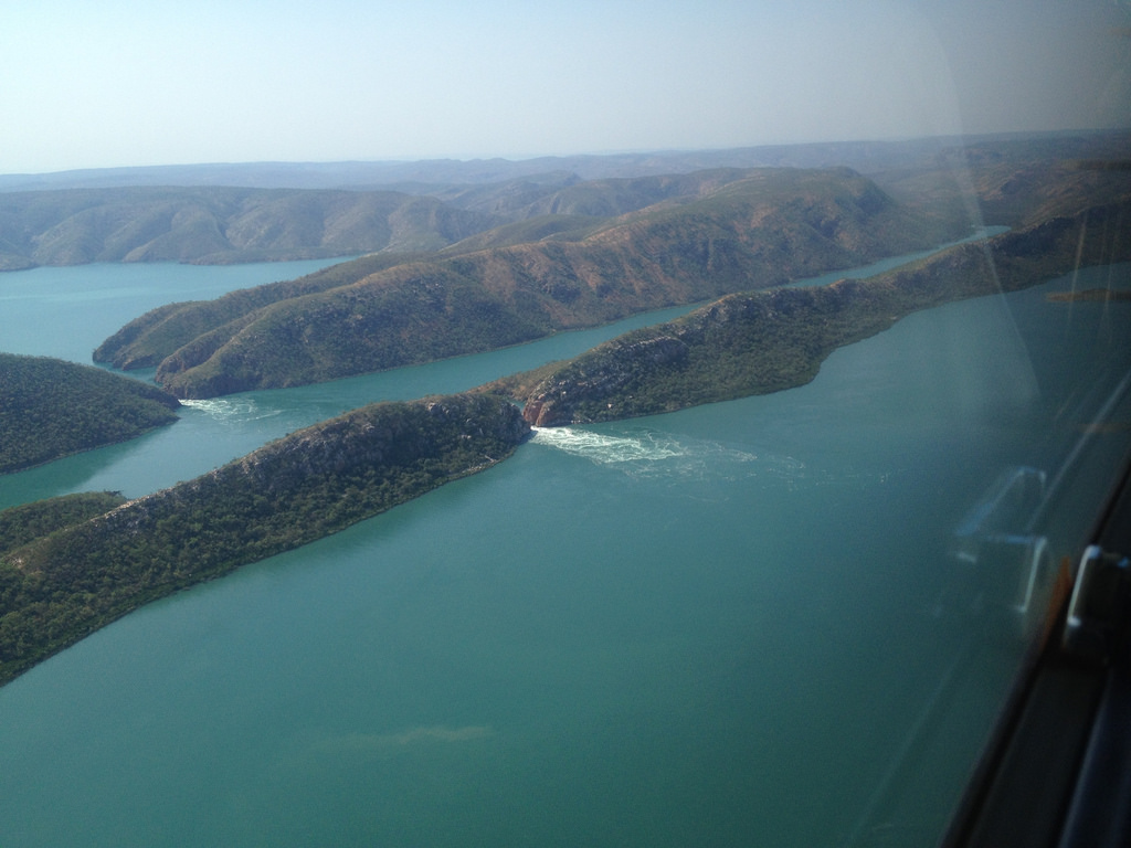 Horizontal Falls from above