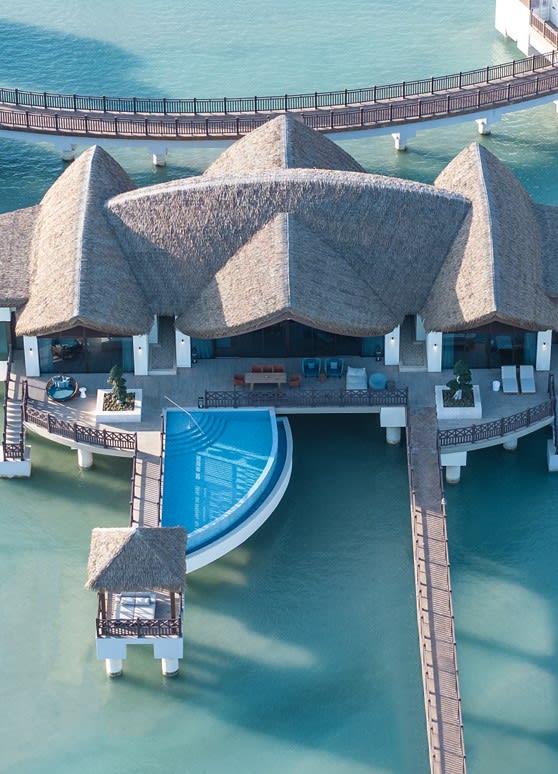 Luxury overwater villa in Maldives